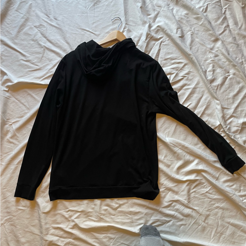 Extremely Comfortable Black Lightweight Hoodie - image 3